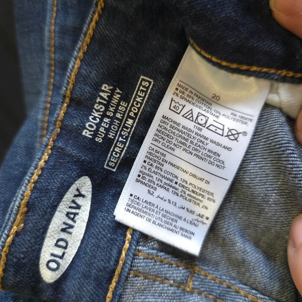 Old Navy Rockstar Super Skinny Midwash Denim Jeans